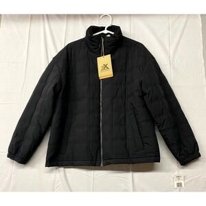 Zeroxposur Thermocloud Puffer Jacket Women Large Black Full Zip Mock Neck Winter